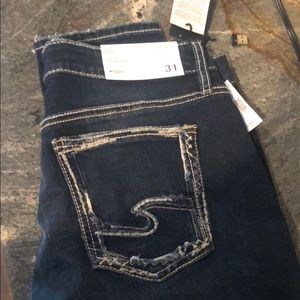 Silver boyfriend slim /mid rise jeans